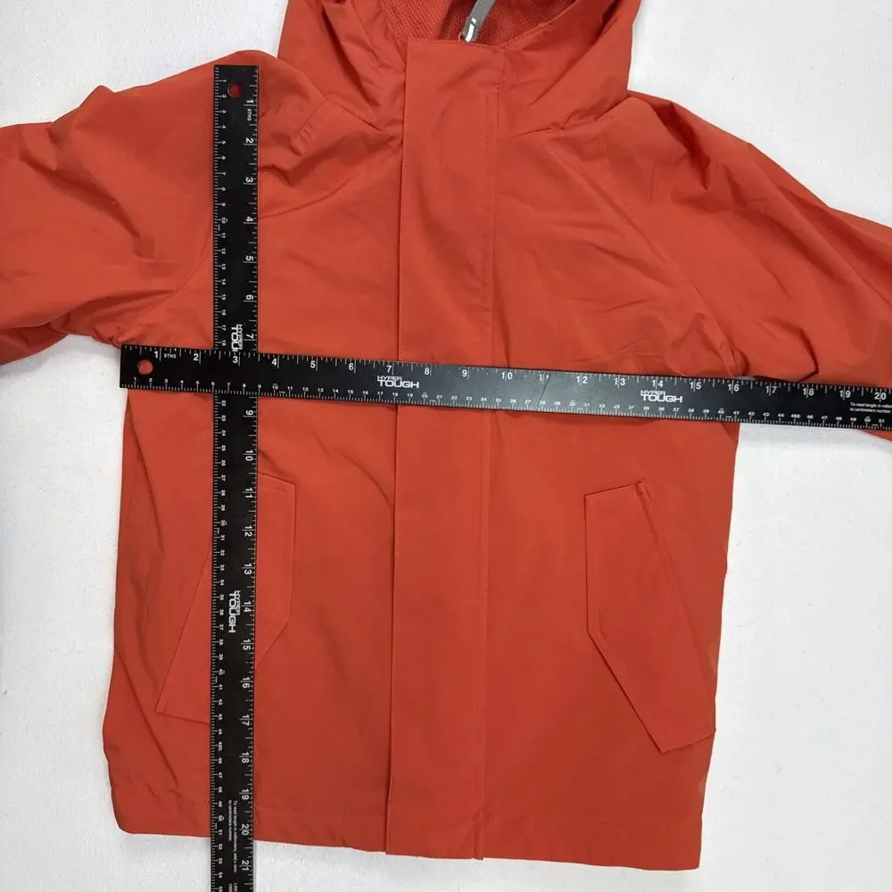 Cat & Jack Kids 3-in-1 Rain Jacket Hooded Fleece Liner Orange Size M (8)